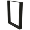 Dining Table Legs V-Shape 2 pcs Black 80x(72-73.3) cm Steel
