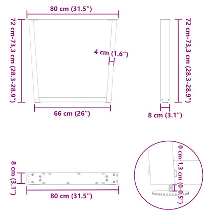 Dining Table Leg | Black | Powder-coated steel | High Table Leg