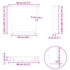Dining Table Legs V-Shape 2 pcs Black 80x(72-73.3) cm Steel
