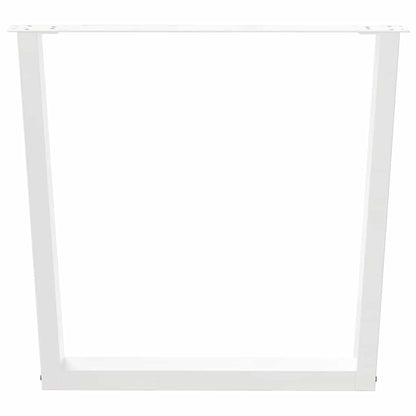 Dining Table Legs V-Shape 2 pcs White 80x(72-73.3) cm Steel