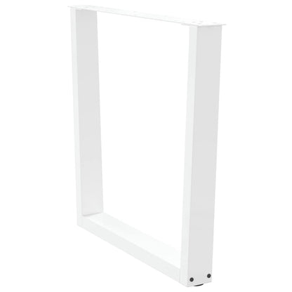 Dining Table Legs V-Shape 2 pcs White 80x(72-73.3) cm Steel