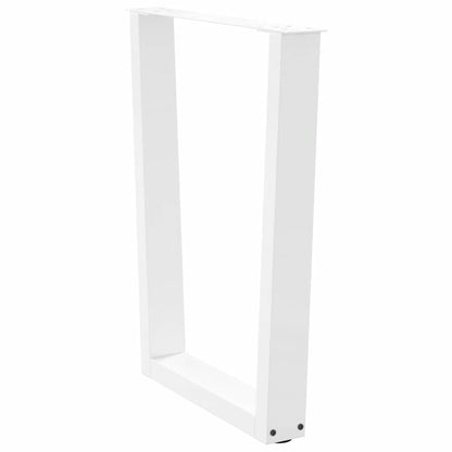 Dining Table Legs V-Shape 3 pcs White 70x(72-73.3) cm Steel