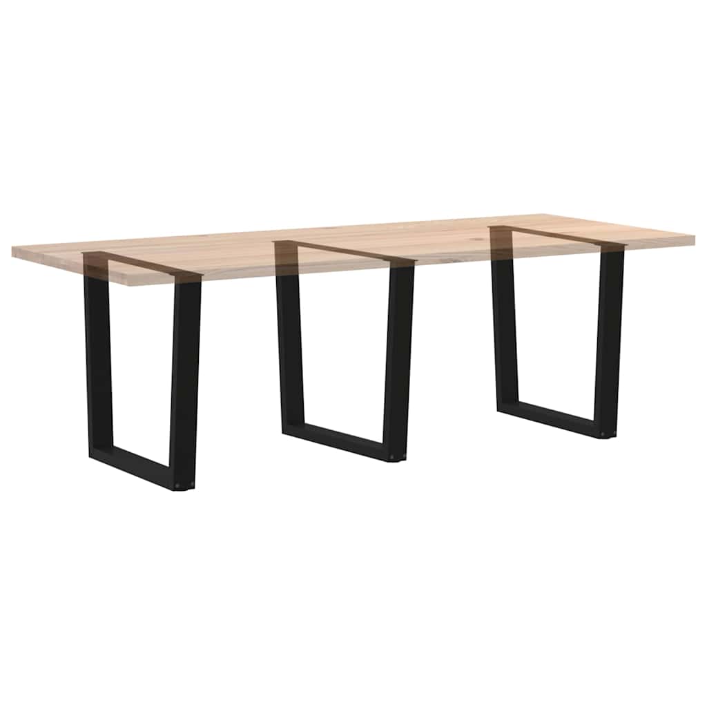 Dining Table Legs V-Shape 3 pcs Black 80x(72-73.3) cm Steel