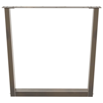 Dining Table Legs V-Shape 3 pcs Natural Steel 90x(72-73.3) cm Steel