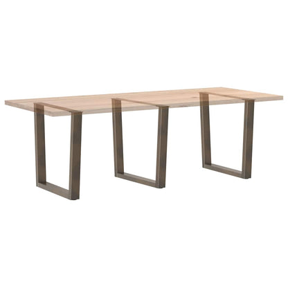 Dining Table Legs V-Shape 3 pcs Natural Steel 90x(72-73.3) cm Steel