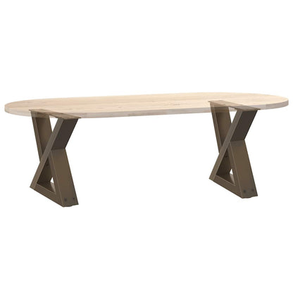 Coffee Table Legs 2 pcs Natural Steel 30x(30-31.3) cm Steel