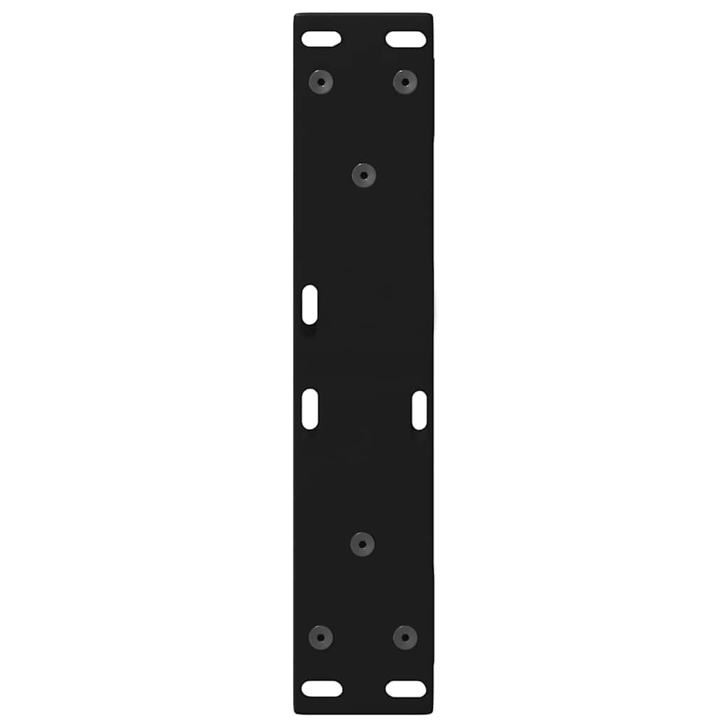 Coffee Table Legs 2 pcs Black 40x(30-31.3) cm Steel