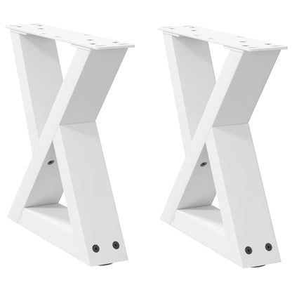 Coffee Table Legs 2 pcs White 40x(30-31.3) cm Steel