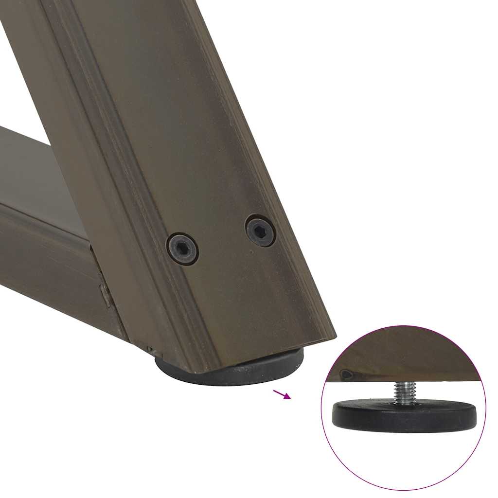 Coffee Table Legs 2 pcs Natural Steel 60x(30-31.3) cm Steel