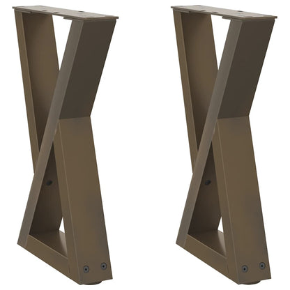 Coffee Table Legs 2 pcs Natural Steel 28x(42-43.3) cm Steel