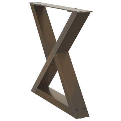Coffee Table Legs 2 pcs Natural Steel 60x(42-43.3) cm Steel