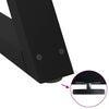 Dining Table Legs 2 pcs Black 70x(72-73.3) cm Steel