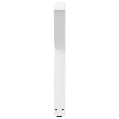 Dining Table Legs 2 pcs White 70x(72-73.3) cm Steel