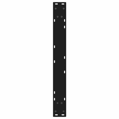Dining Table Legs 2 pcs Black 80x(72-73.3) cm Steel