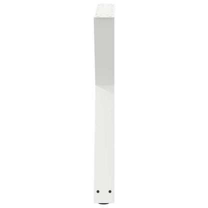 Dining Table Legs 2 pcs White 80x(72-73.3) cm Steel