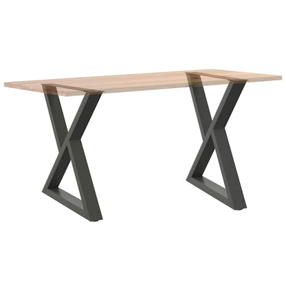 Dining Table Legs 2 pcs Anthracite 80x(72-73.3) cm Steel