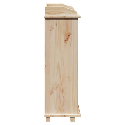 Wine Rack Natural 58 x 28 x 90 cm Solid Pine Wood