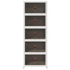 Stackable Storage Box with Wheels 5-Tier 75 L 64x40x179 cm