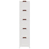 Stackable Storage Box with Wheels 5-Tier 75 L 64x40x179 cm