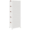 Stackable Storage Box with Wheels 5-Tier 75 L 64x40x179 cm