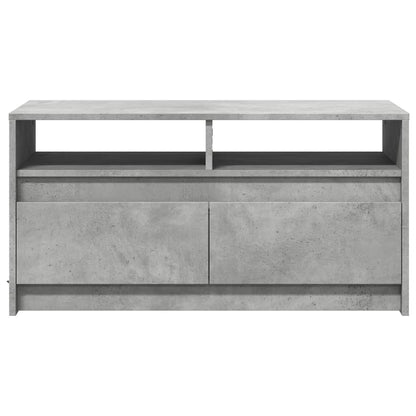Coffee Table with LED Lights Concrete Grey Engineered Wood