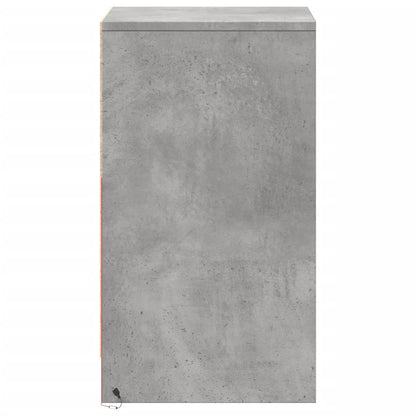 Bedside Cabinet with LED Lights Concrete Grey Engineered Wood