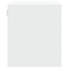 Wall-mounted Bedside Cabinets with LED Lights 2 pcs White
