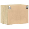 Wall-mounted Bedside Cabinets with LED Lights 2 pcs Sonoma Oak