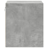Wall-mounted Bedside Cabinets with LED Lights 2 pcs Concrete Grey