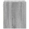 Wall-mounted Bedside Cabinets with LED Lights 2 pcs Grey Sonoma