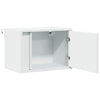 Wall-mounted Bedside Cabinets with LED Lights 2 pcs White