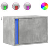 Wall-mounted Bedside Cabinets with LED Lights 2 pcs Concrete Oak