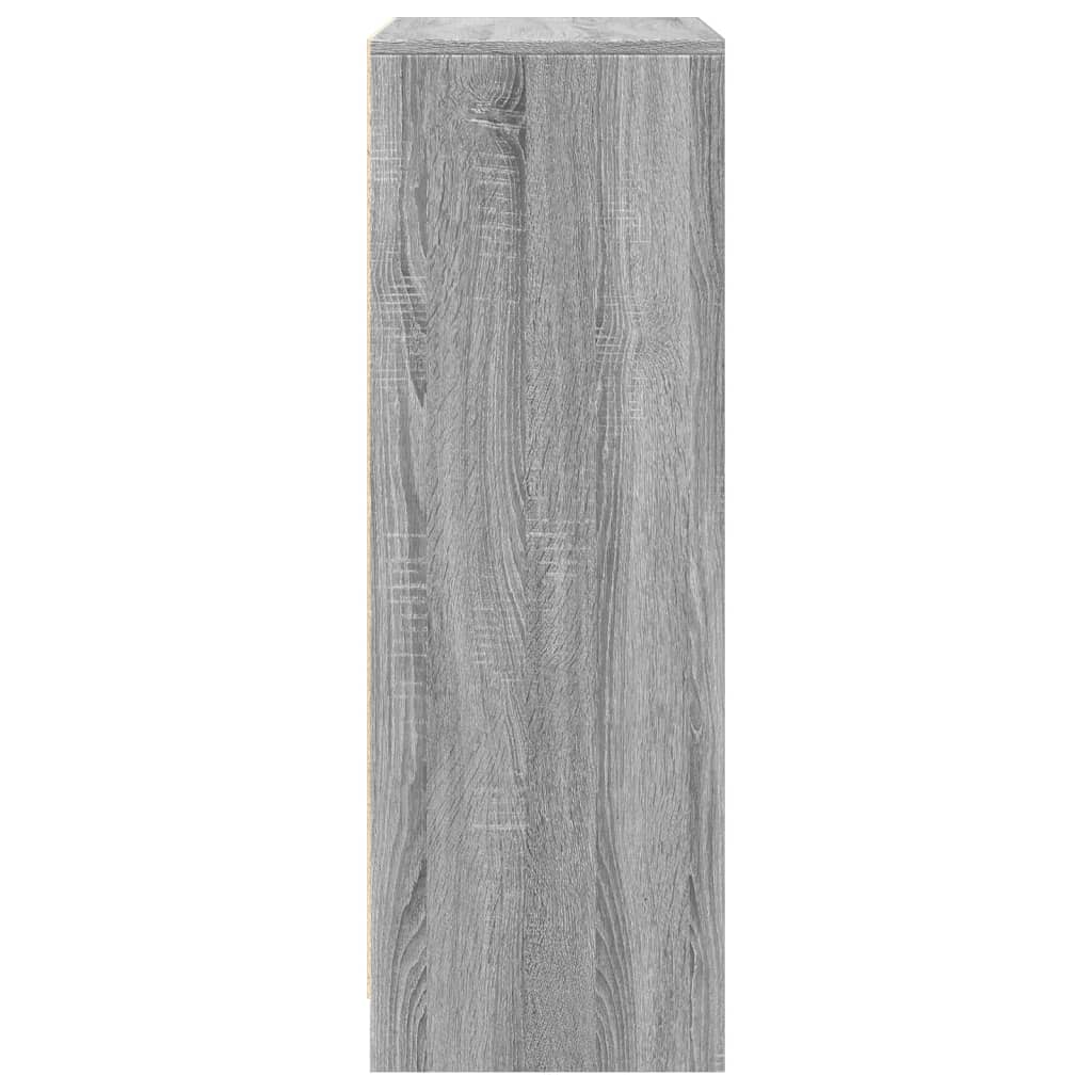 Sideboard with LED Grey Sonoma 77x34x100 cm Engineered Wood