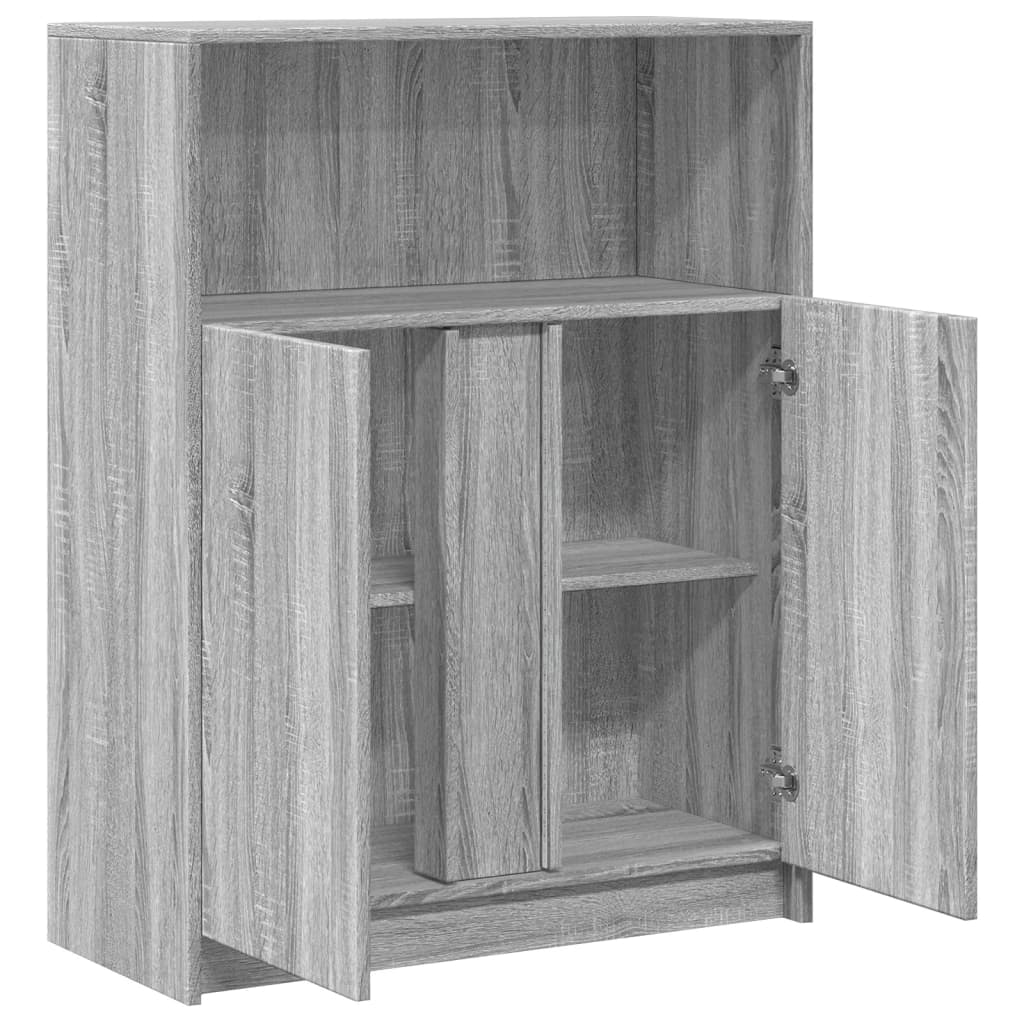 Sideboard with LED Grey Sonoma 77x34x100 cm Engineered Wood