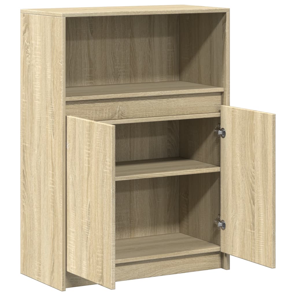 Sideboard with LED Sonoma Oak 72x34x100 cm Engineered Wood