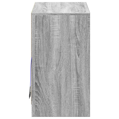 Sideboard with LED Grey Sonoma 72x34x61 cm Engineered Wood
