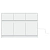 TV Cabinet with LED White 91x34x61 cm Engineered Wood