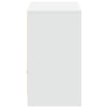 TV Cabinet with LED White 91x34x61 cm Engineered Wood