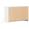 TV Cabinet with LED White 91x34x61 cm Engineered Wood