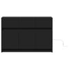 TV Cabinet with LED Black 91x34x61 cm Engineered Wood