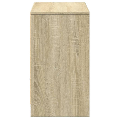 TV Cabinet with LED Sonoma Oak 91x34x61 cm Engineered Wood