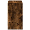 TV Cabinet with LED Smoked Oak 91x34x61 cm Engineered Wood