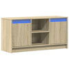 TV Cabinet with LED Sonoma Oak 100x34x50 cm Engineered Wood