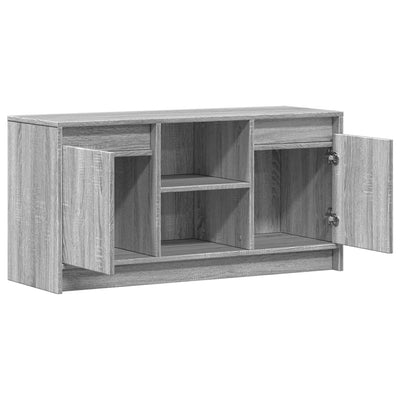TV Cabinet with LED Grey Sonoma 100x34x50 cm Engineered Wood