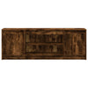 TV Cabinet with LED Smoked Oak 139.5x34x50 cm Engineered Wood