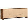 TV Cabinet with LED Smoked Oak 139.5x34x50 cm Engineered Wood