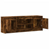 TV Cabinet with LED Smoked Oak 139.5x34x50 cm Engineered Wood