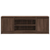 TV Cabinet with LED Brown Oak 139.5x34x50 cm Engineered Wood