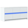 TV Cabinet with LED White 100x34x50 cm Engineered Wood