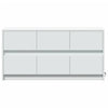 TV Cabinet with LED White 100x34x50 cm Engineered Wood